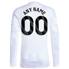 Adidas - Manchester United 2025/26 Away Replica Long Sleeve Custom Jersey - White