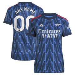 Adidas - Arsenal Women's 2025/26 Away Replica Custom Jersey - Blue