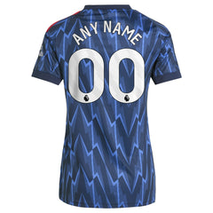 Adidas - Arsenal Women's 2025/26 Away Replica Custom Jersey - Blue