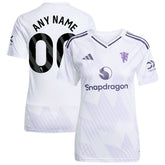 Adidas - Manchester United Women's 2025/26 Away Replica Custom Jersey - White