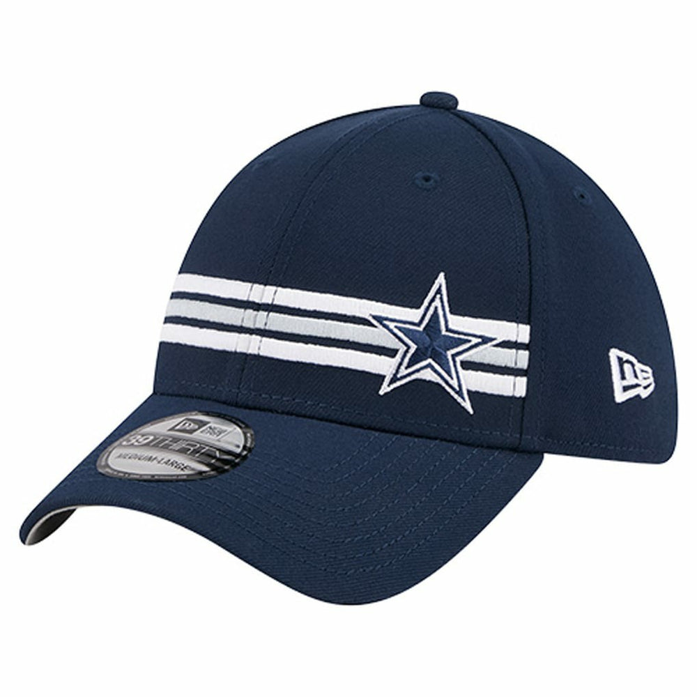 Dallas Cowboys New Era Stripes 39THIRTY Flex Hat - Navy - NFL