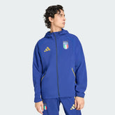 Adidas - Italy National Team FIFA x World Cup 2026 Full-Zip Travel Windbreaker Jacket - Blue
