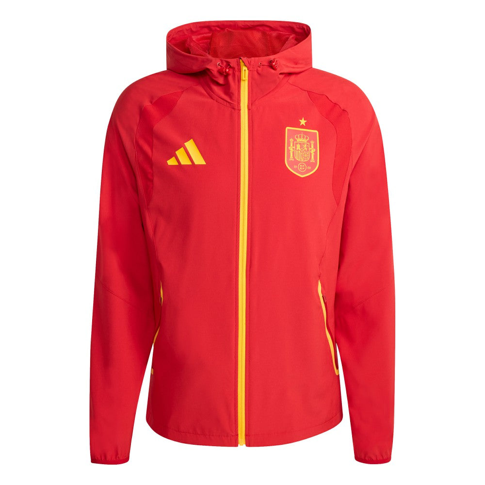 Adidas - Spain National Team FIFA x World Cup 2026 Full-Zip Travel Windbreaker Jacket - Red