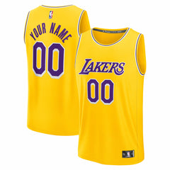 Fanatics Los Angeles Lakers Fast Break Custom Jersey Icon Edition Gold