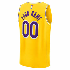Fanatics Los Angeles Lakers Fast Break Custom Jersey Icon Edition Gold