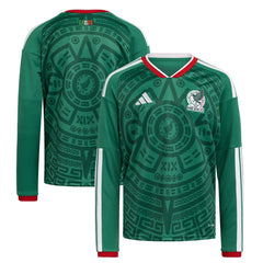 Adidas - Mexico National Team Youth FIFA x World Cup 2026 Home Replica Long-Sleeve Jersey - Green