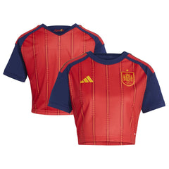 Adidas - Spain National Team Women's FIFA x World Cup 2026 Home Cropped Replica Jersey - Red