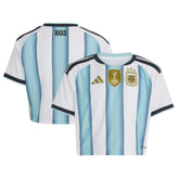 Adidas - Argentina National Team Women's FIFA x World Cup 2022 Winners Home Cropped Replica Jersey - White