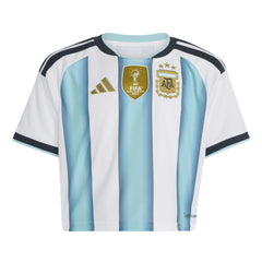 Adidas - Argentina National Team Women's FIFA x World Cup 2022 Winners Home Cropped Replica Jersey - White