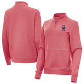 Colorado Rockies Antigua Women's Crush Stars and Stripes Team Logo Quarter-Zip Pullover Top Sale