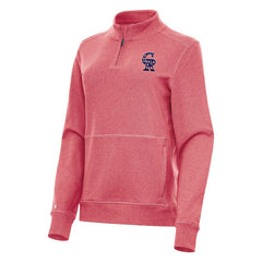 Colorado Rockies Antigua Women's Crush Stars and Stripes Team Logo Quarter-Zip Pullover Top Sale