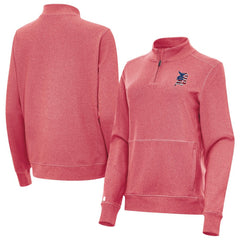 Detroit Tigers Antigua Women's Crush Stars and Stripes Team Logo Quarter-Zip Pullover Top Near Me