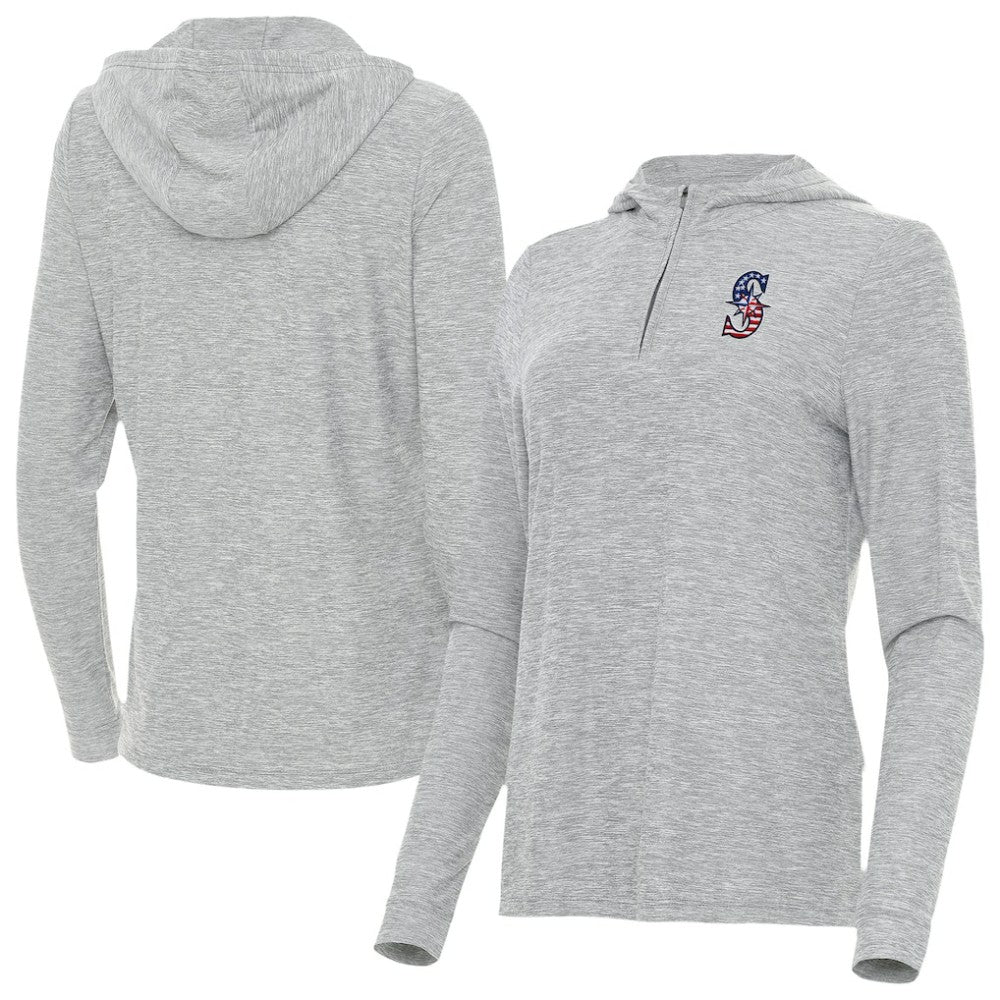 Seattle Mariners Antigua Women's Daybreak Quarter-Zip Hoodie Online