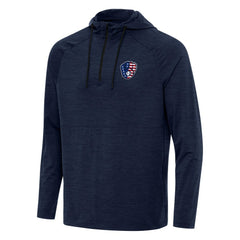 Milwaukee Brewers Antigua Spikes Stars and Stripes Team Logo Quarter-Zip Pullover Hoodie Discount