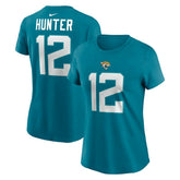Travis Hunter Jacksonville Jaguars Women's Name & Number T-Shirt - Teal - Nike