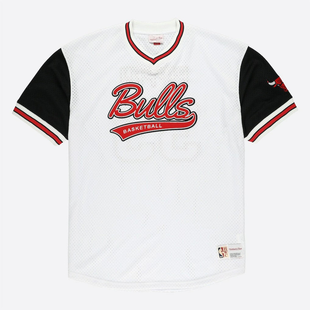 Mitchell & Ness Scottie Pippen Chicago Bulls Player Mesh V-Neck Shirt White