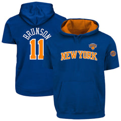 Fanatics Jalen Brunson New York Knicks Big & Tall Short Sleeve Hoodie Blue