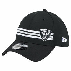 Las Vegas Raiders New Era Stripes 39THIRTY Flex Hat - Black - NFL