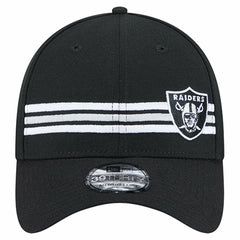 Las Vegas Raiders New Era Stripes 39THIRTY Flex Hat - Black - NFL