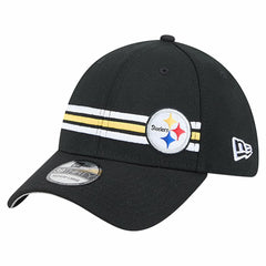 Pittsburgh Steelers New Era Stripes 39THIRTY Flex Hat - Black - NFL