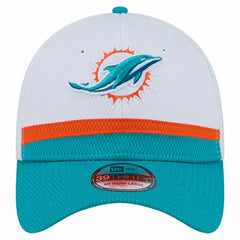 Miami Dolphins New Era Dashmark Rays 39THIRTY Flex Hat - White/Aqua - NFL