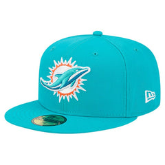 Miami Dolphins New Era Group Chat 59FIFTY Fitted Hat - Aqua - NFL