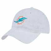 Miami Dolphins New Era Women's Floral 9TWENTY Adjustable Hat - White - NFL
