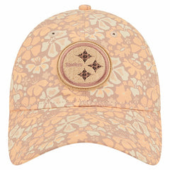 Pittsburgh Steelers New Era Women's Floral 9TWENTY Adjustable Hat - Tan - NFL