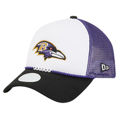 Baltimore Ravens New Era Women's Friendship Bracelet 9FORTY Adjustable Hat - White/Black - NFL