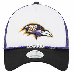 Baltimore Ravens New Era Women's Friendship Bracelet 9FORTY Adjustable Hat - White/Black - NFL