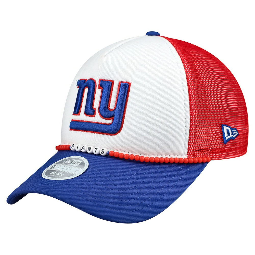 New York Giants New Era Women's Friendship Bracelet 9FORTY Adjustable Hat - White/Royal - NFL