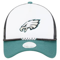 Philadelphia Eagles New Era Women's Friendship Bracelet 9FORTY Adjustable Hat - White/Midnight Green - NFL