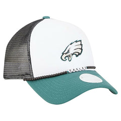 Philadelphia Eagles New Era Women's Friendship Bracelet 9FORTY Adjustable Hat - White/Midnight Green - NFL