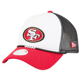 San Francisco 49ers New Era Women's Friendship Bracelet 9FORTY Adjustable Hat - White/Scarlet - NFL
