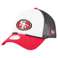 San Francisco 49ers New Era Women's Friendship Bracelet 9FORTY Adjustable Hat - White/Scarlet - NFL