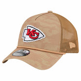 Kansas City Chiefs New Era Wheat Camo 9FORTY Adjustable Hat - Tan - NFL