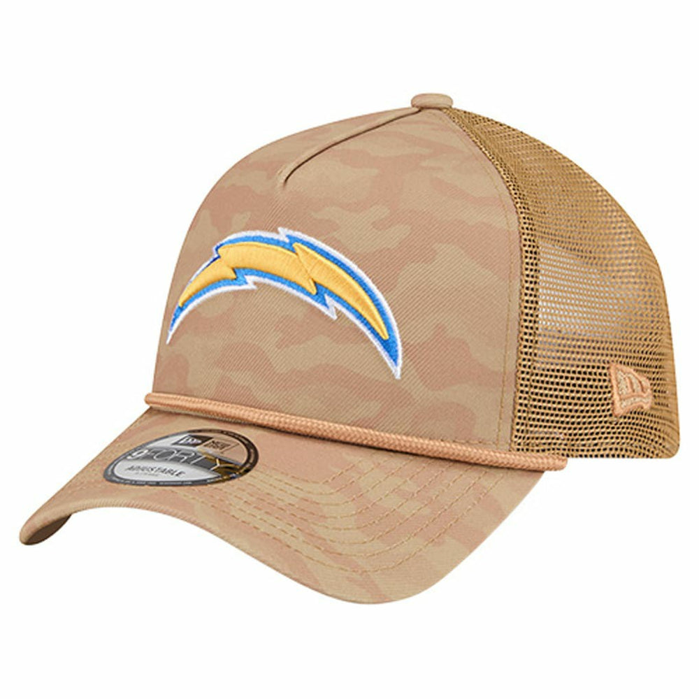 Los Angeles Chargers New Era Wheat Camo 9FORTY Adjustable Hat - Tan - NFL