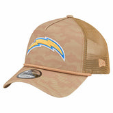 Los Angeles Chargers New Era Wheat Camo 9FORTY Adjustable Hat - Tan - NFL