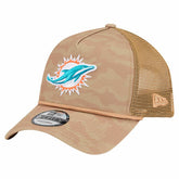 Miami Dolphins New Era Wheat Camo 9FORTY Adjustable Hat - Tan - NFL