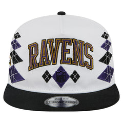 Baltimore Ravens New Era Argyle 19TWENTY Adjustable Hat - White - NFL