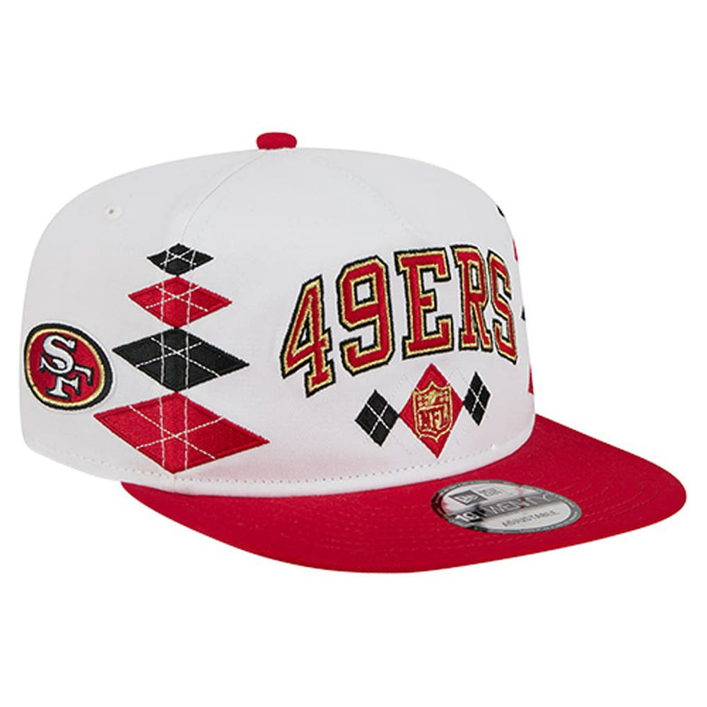 San Francisco 49ers New Era Argyle 19TWENTY Adjustable Hat - White - NFL