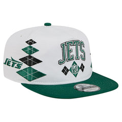 New York Jets New Era Argyle 19TWENTY Adjustable Hat - White - NFL