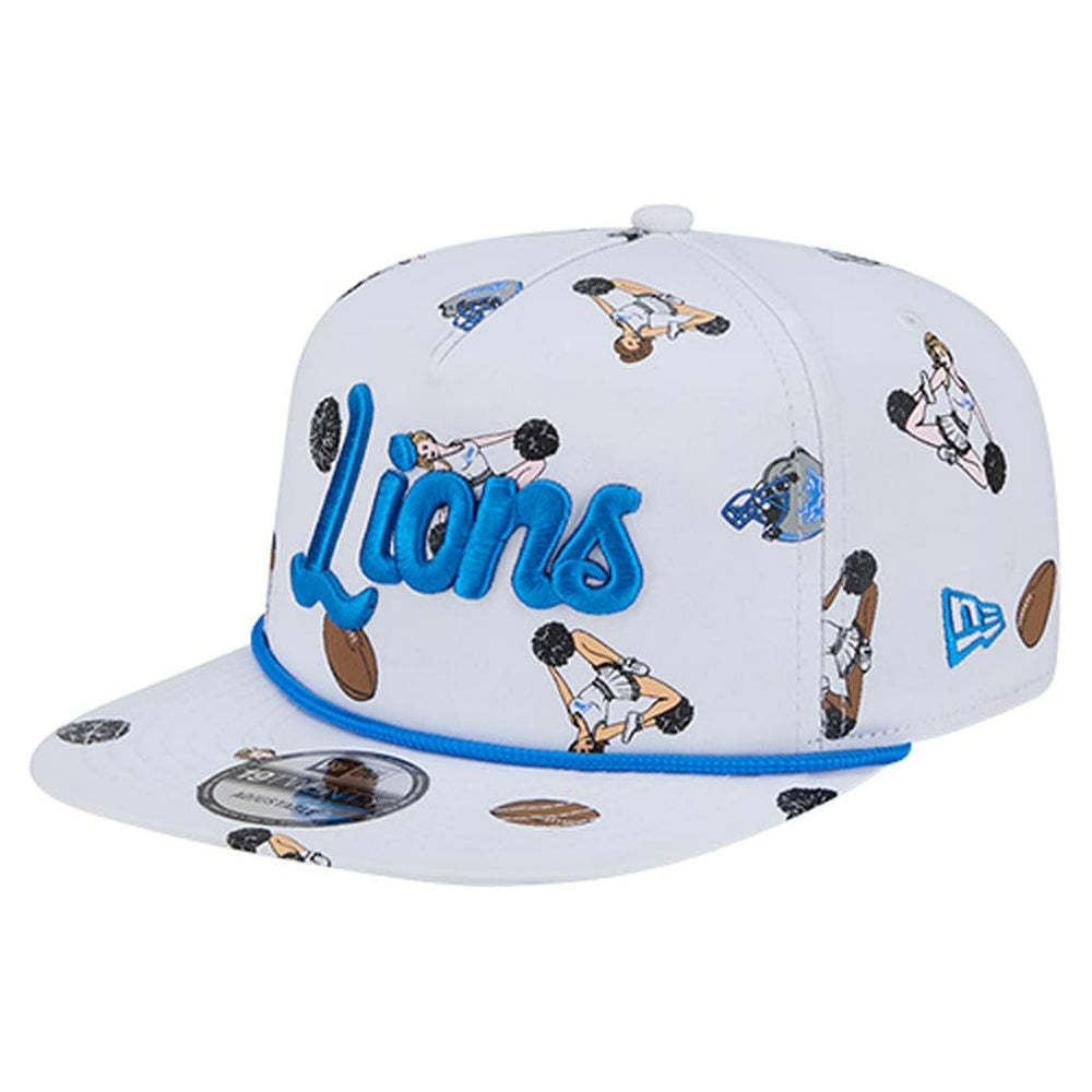 Detroit Lions New Era Team Cheer 19TWENTY Snapback Hat - White - NFL