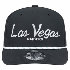 Las Vegas Raiders New Era Script 9SEVENTY Adjustable Hat - Black - NFL