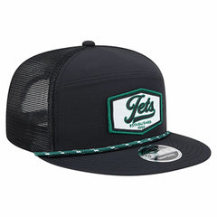 New York Jets New Era Ripstop Patch 9FIFTY Split Panel Snapback Hat - Black - NFL