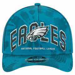 Philadelphia Eagles New Era Tie Dye Fade 9Forty M-Crown A-Frame Adjustable Hat - Midnight Green - NFL