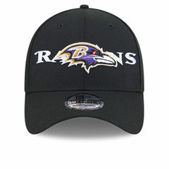 Baltimore Ravens New Era Overlap Logo 39THIRTY Stretch Fit Hat - Black - NFL