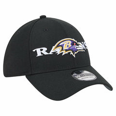 Baltimore Ravens New Era Overlap Logo 39THIRTY Stretch Fit Hat - Black - NFL