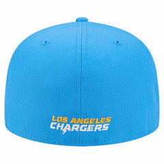 Los Angeles Chargers New Era Overlap Wordmark 59FIFTY Fitted Hat - Powder Blue - NFL