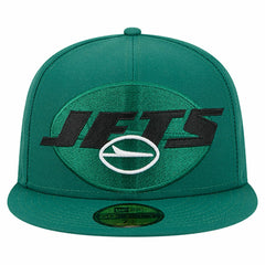 New York Jets New Era Overlap Wordmark 59FIFTY Fitted Hat - Green - NFL
